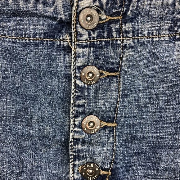 Carmar Womens Skirt, Blue Denim Button Fly Small - Picture 4 of 7